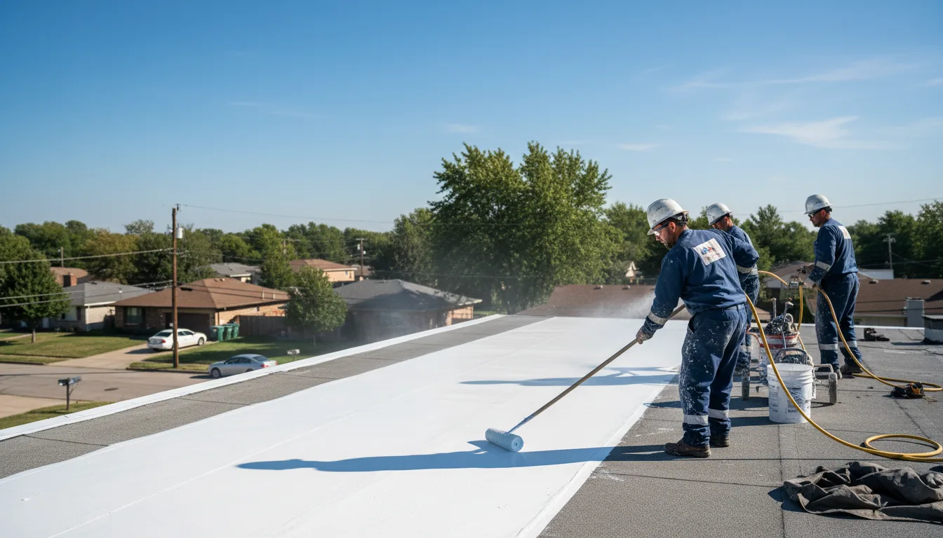 Commercial roof coating in Schaumburg, IL near me